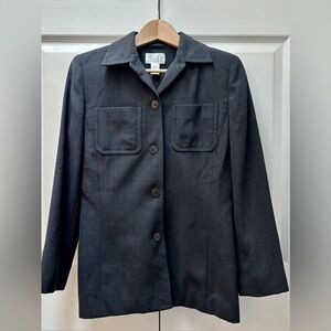 Ann Taylor LOFT brushed shirt jacket.